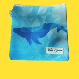 Waves of Change whale recycled purse pouch